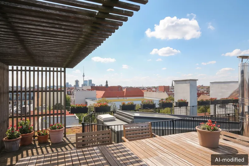 360° Berlin im Blick: Spektakuläres Dachgeschoss-Refugium mit Profi-Gastroküche — photo 1